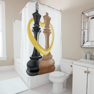 King and Queen Shower Curtain