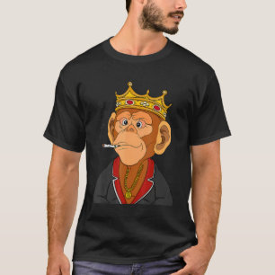 King Ape NFT Themed Gangsta Monkey T-Shirt
