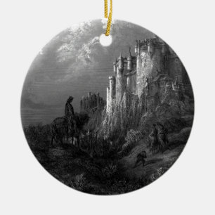 King Arthur and Camelot by Gustave Doré’ 1868 Ceramic Ornament
