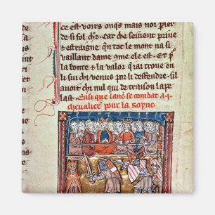 King Arthur and Guinevere watching a Magnet