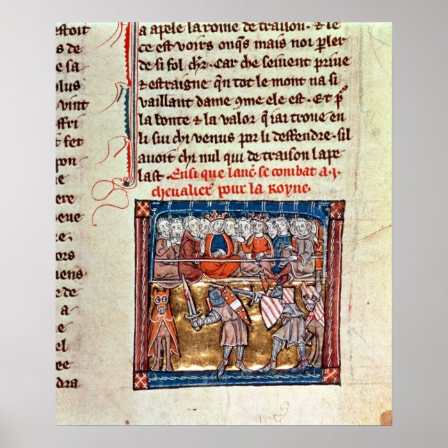 King Arthur and Guinevere watching a Poster (Front)