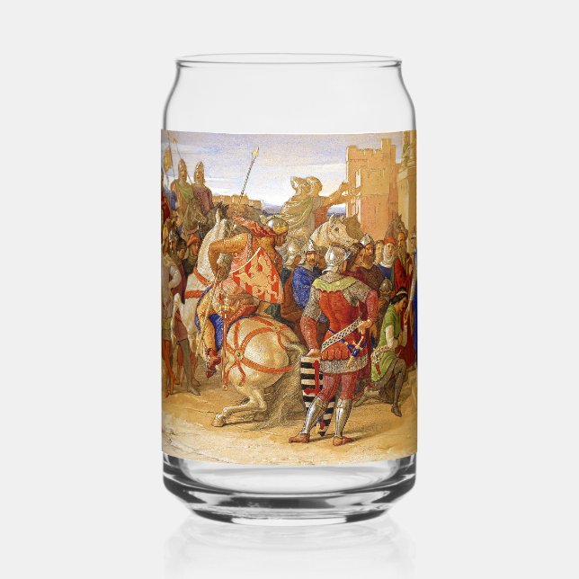 King Arthur and Knights of the Round Table Can Glass (Front)