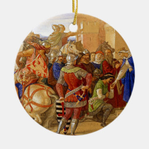 King Arthur and Knights of the Round Table Ceramic Ornament
