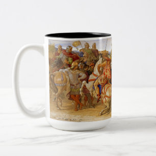 King Arthur and Knights of the Round Table Two-Tone Coffee Mug
