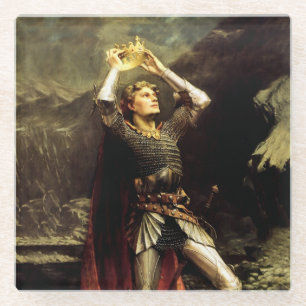 King Arthur by Charles Ernest Butler Glass Coaster