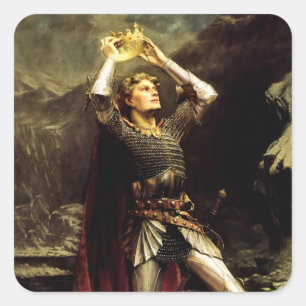 King Arthur by Charles Ernest Butler Square Sticker