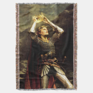 King Arthur by Charles Ernest Butler Throw Blanket