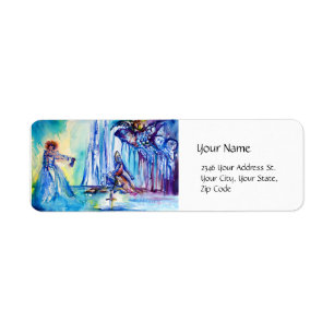 KING ARTHUR ,LADY OF THE LAKE AND EXCALI gold Return Address Label