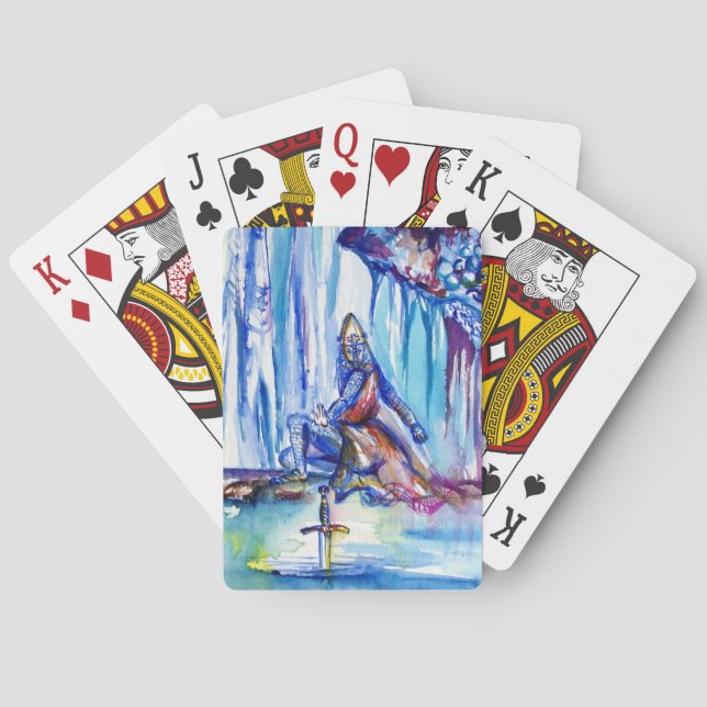 KING ARTHUR ,LADY OF THE LAKE AND EXCALIBUR PLAYING CARDS (Back)