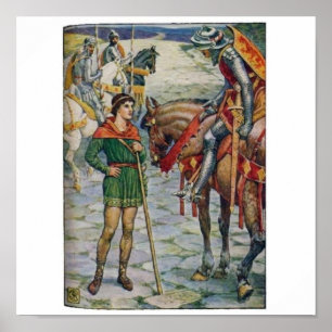 King Arthur Questions Percival Poster