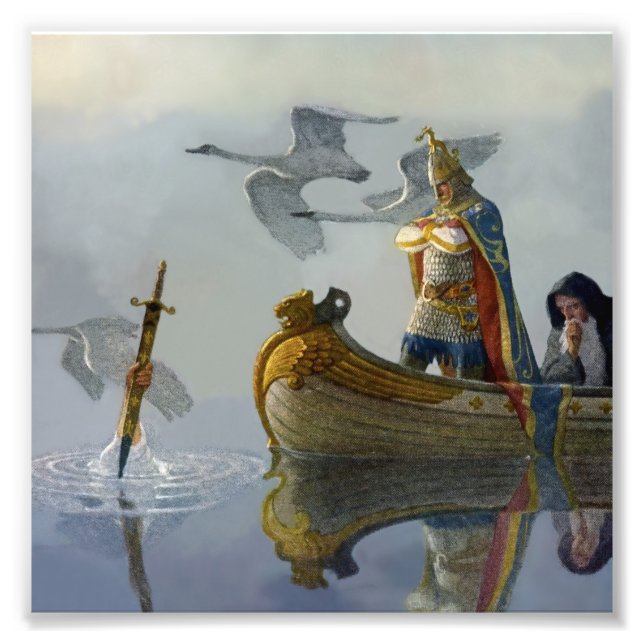 “King Arthur Takes the Sword” by NC Wyeth Photo Print (Front)