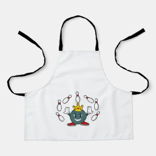 King at Bowling with Bowling pin Apron