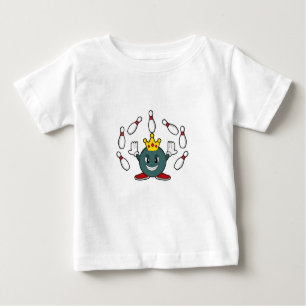King at Bowling with Bowling pin Baby T-Shirt