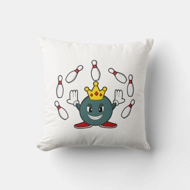 King at Bowling with Bowling pin Cushion (Front)
