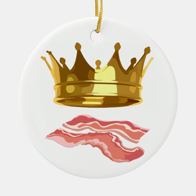 King Bacon Ceramic Ornament (Front)