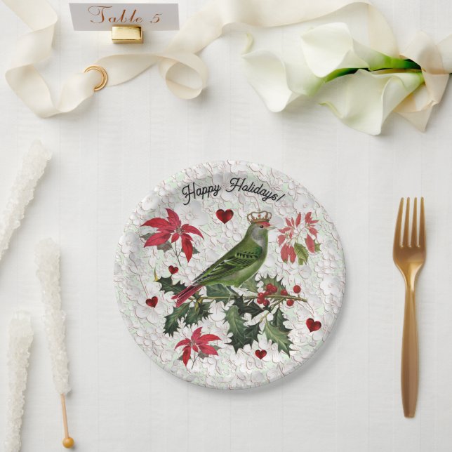 King Bird Paper Plate (Wedding)