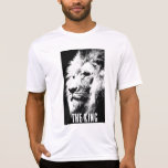 King Black & White Lion Mens Sport-Tek Competitor T-Shirt<br><div class="desc">Trendy Elegant Modern Black And White Pop Art Lion Head Template Add Your Own Text Men's Sport-Tek Competitor T-Shirt.</div>