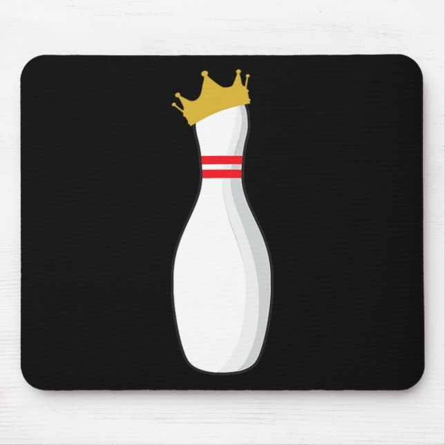 King Bowling Pin Funny Graphic Strikes And Turkeys Mouse Pad (Front)