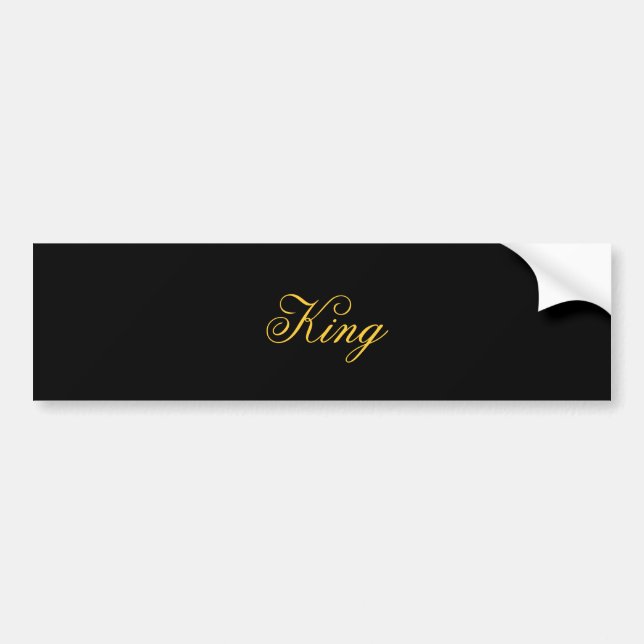 King Bumper Sticker (Front)