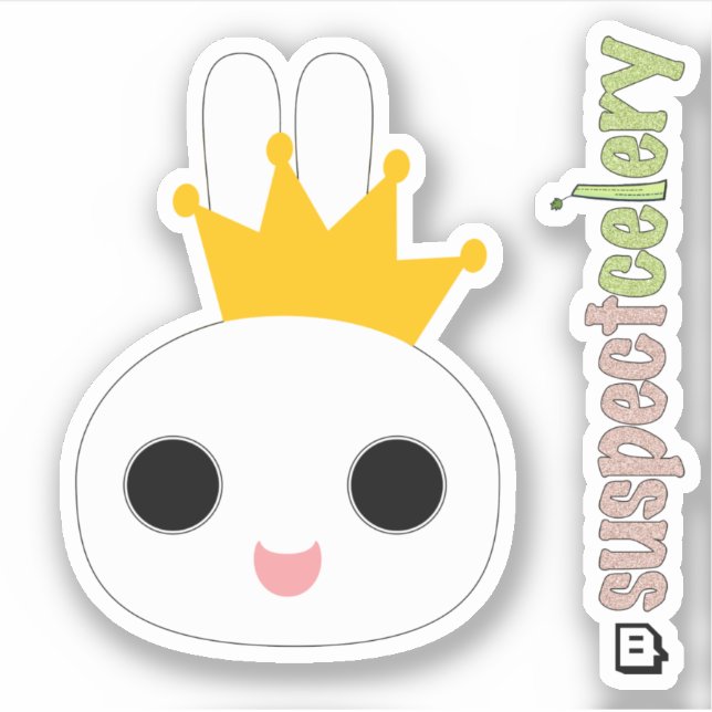 King Bunny / Queen Bunny Emote SuspectCelery™ Logo (Front)