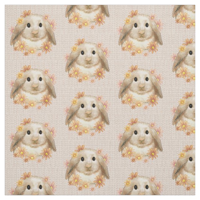 King Bunny Rabbit Fabric (Swatch)