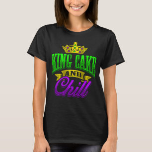 King Cake And Chill Mardi Gras Zulu Rex Crewe Car T-Shirt