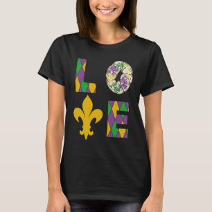 King Cake Love Mardi Gras Parade Shenanigans Carni T-Shirt