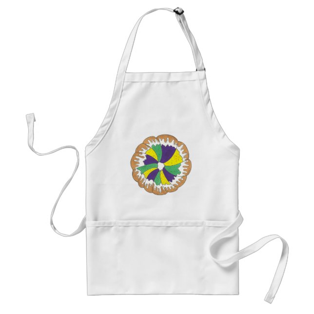 King Cake New Orleans NOLA Mardi Gras Carnival Standard Apron (Front)