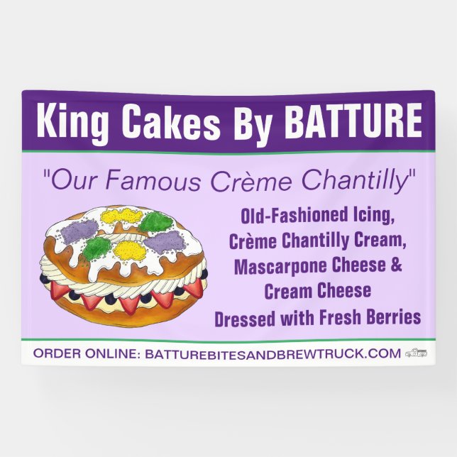 King Cakes by Batture Banner (Horizontal)