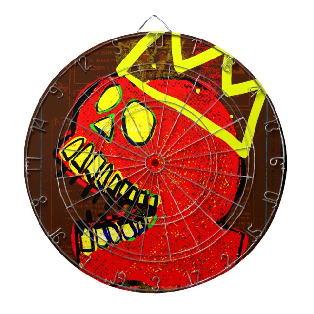 King Calavera Skull pGeek NFT Art Dartboard (Front)