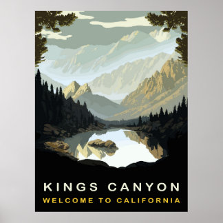 King Canyon, California, Vintage Travel  Poster