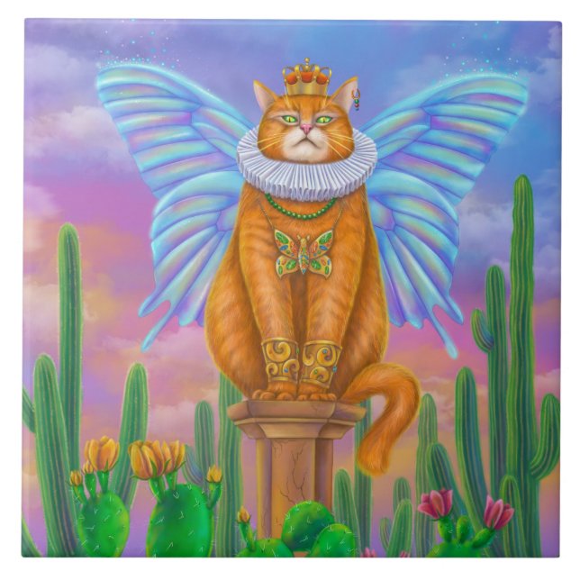 King cat   ceramic tile (Front)
