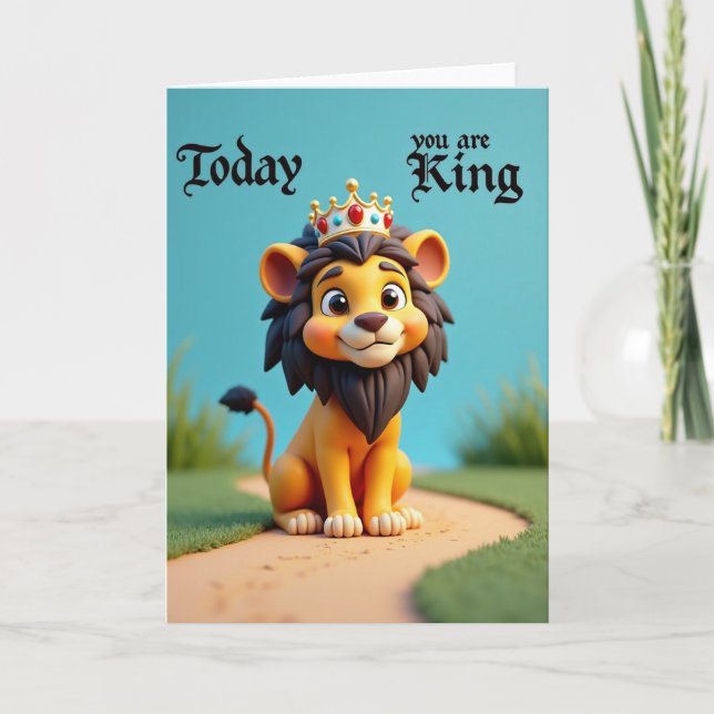 King Cat Fathers Day Card (Front)