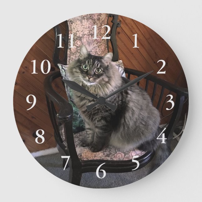 King Cat Kimber Numbered Wall Clock (Front)