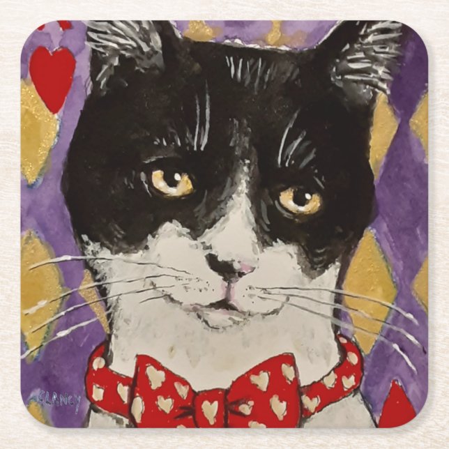 King Cat Paper Coaster (Front)