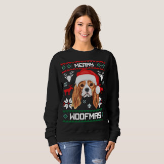 King Cavalier Charles Spaniel Merry Woofmas Sweatshirt