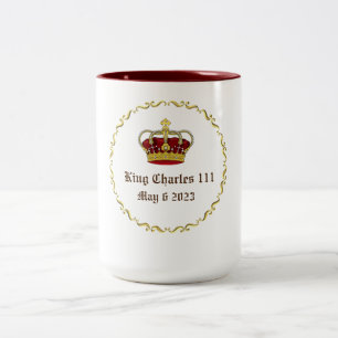 King Charles 111 Coronation Crown Two-Tone Coffee  Mug