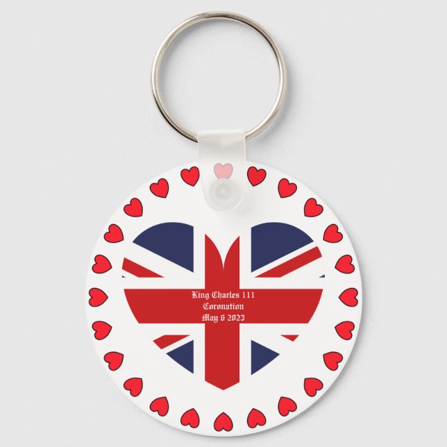 King Charles 111 Coronation May 6 2023 Key Ring (Front)