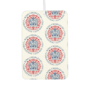 king charles 3rd emblem souvenir car air freshener