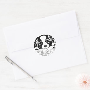 King Charles Cavalier Classic Round Sticker