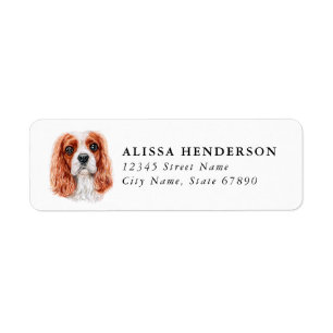 King Charles Cavalier Return Address Labels