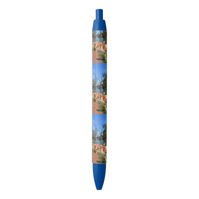 King Charles Cavalier Spaniel At The River,  Pen (Front Vertical)