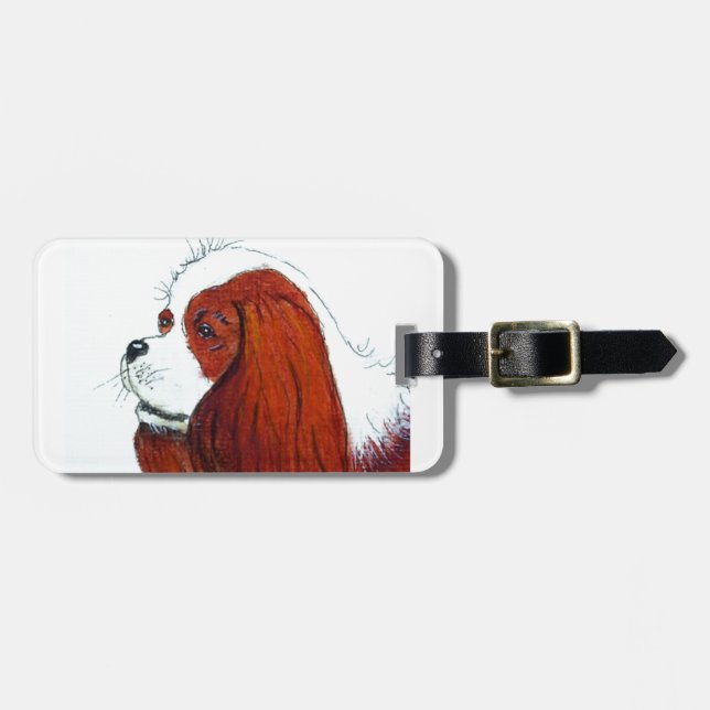 King Charles Cavalier Spaniel Luggage Tag (Front Horizontal)