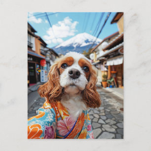 King Charles Cocker Spaniel Takes Selfies Across t Holiday Postcard
