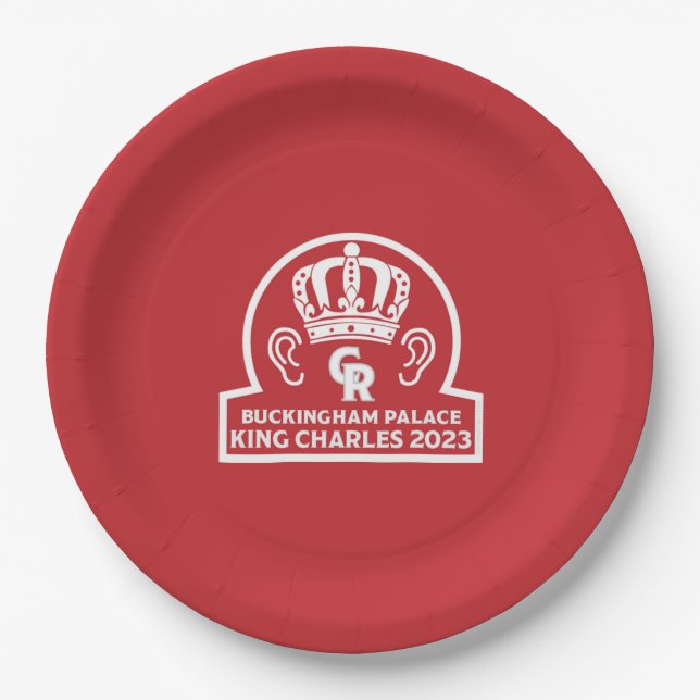 King Charles English Royal Coronation 2023  Paper Plate (Front)