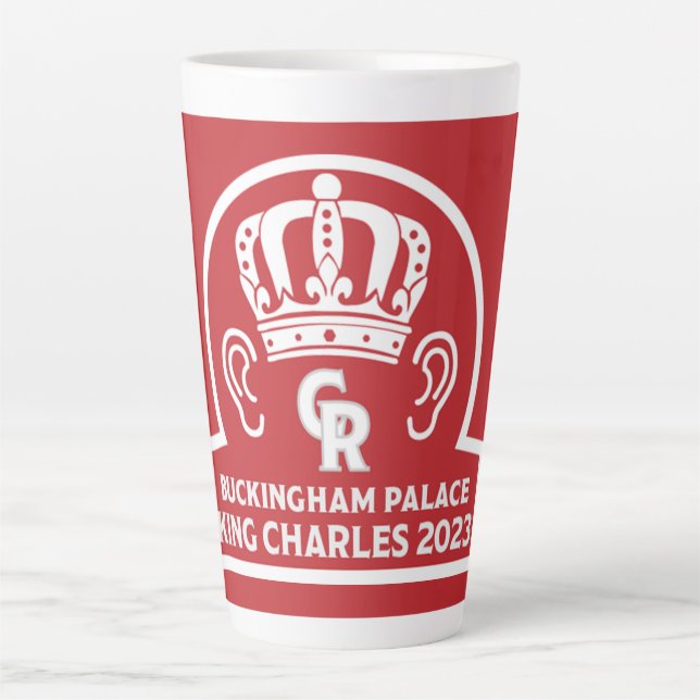 King Charles English Royal Coronation    Latte Mug (Front)