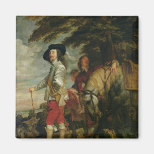 King Charles I of England out Hunting, c.1635 Magnet