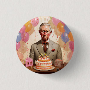 King Charles III Birthday Party 3 Cm Round Badge