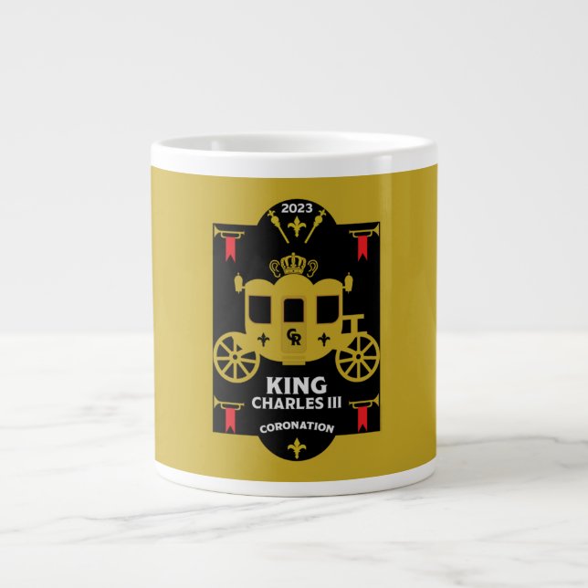 King Charles III British Coronation 2023   Large Coffee Mug (Front)