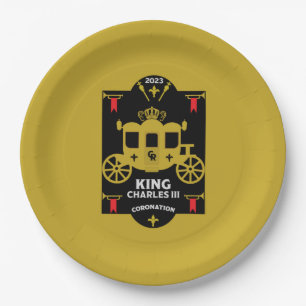 King Charles III British Coronation 2023  Paper Plate
